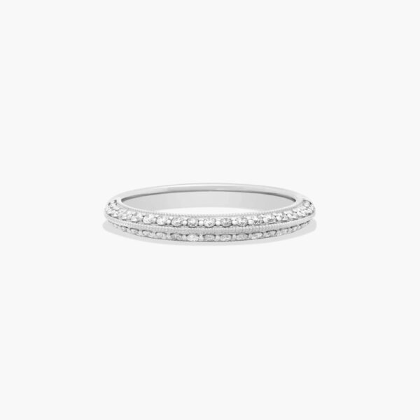 Pavé Knife Edge Lotus Band