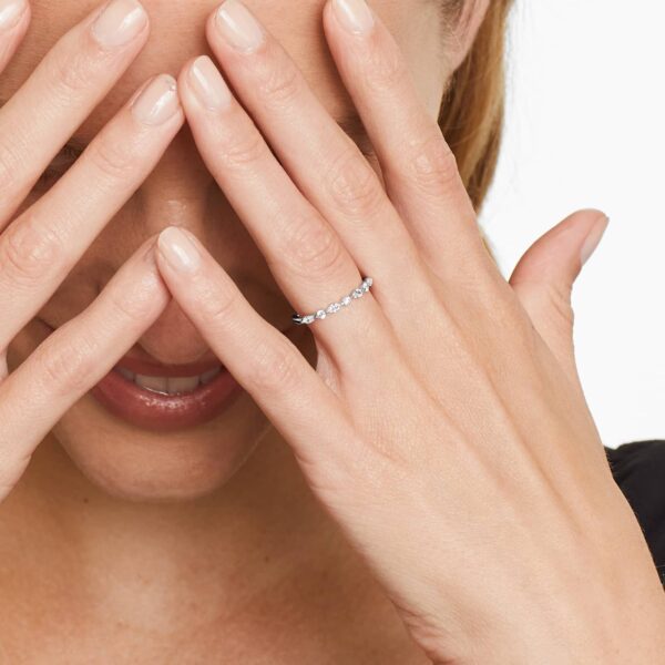Marquise and Round Alternating Diamond Ring - Image 2