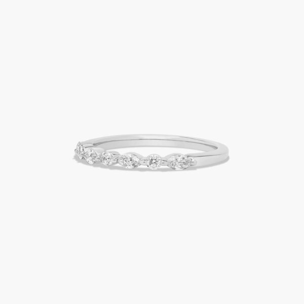 Marquise and Round Alternating Diamond Ring - Image 3