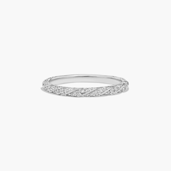 Twisted Pavé Wedding Ring