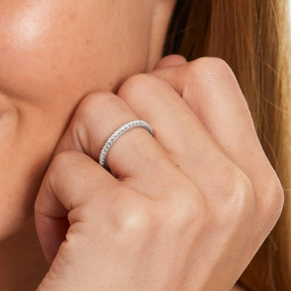 Seven Stone Low Dome Basket Diamond Ring - Image 4