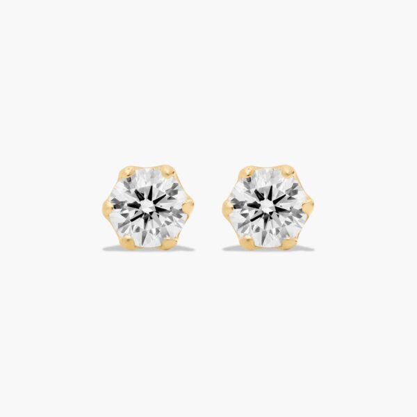 FLOWER SETTING Diamond Stud Earrings
