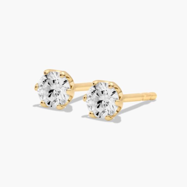 FLOWER SETTING Diamond Stud Earrings - Image 3