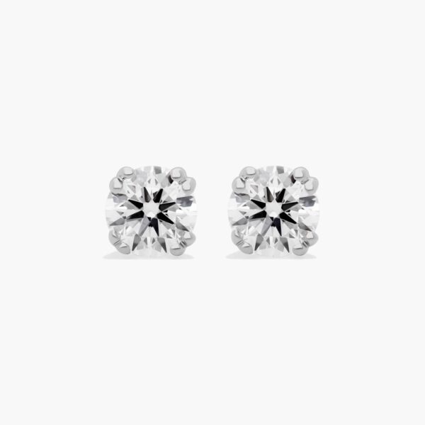Double Prong Diamond Stud Earrings