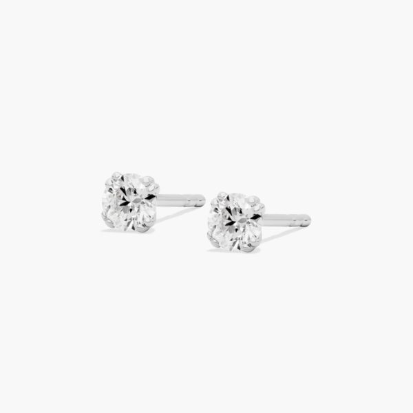 Double Prong Diamond Stud Earrings - Image 4