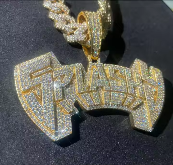 hip-hop large size moissanite pendant . - Image 3