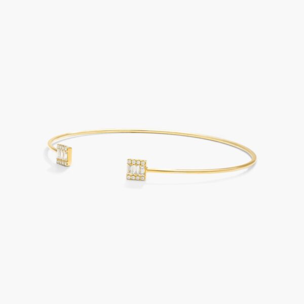 Gold Open Luxe Diamond Bracelet - Image 4