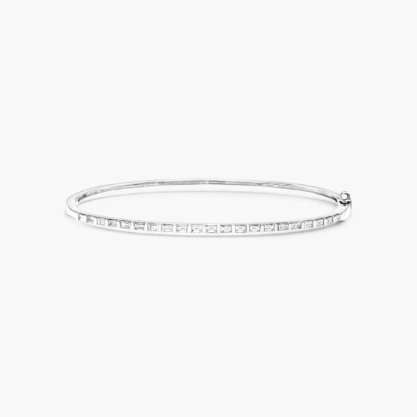 Gold Baguette Diamond Bangle