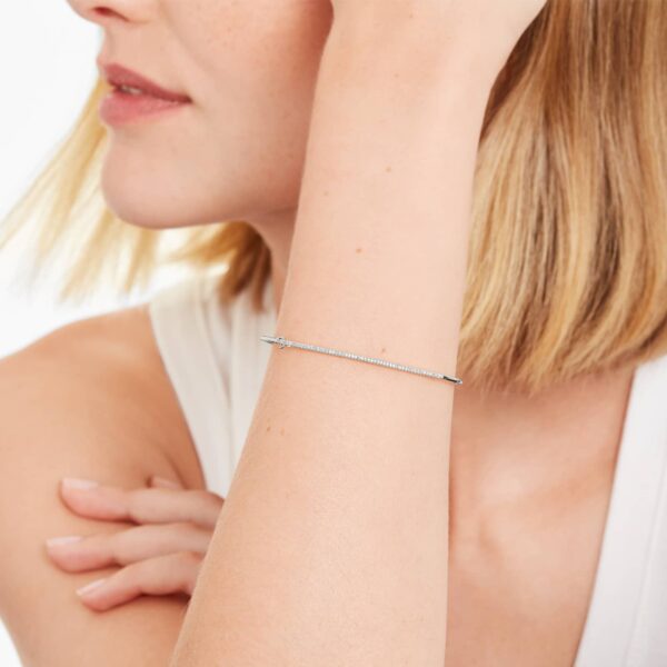 Diamond Stackable Bangle Bracelet - Image 4
