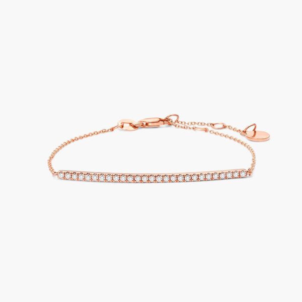 Rose Gold Diamond Bar Bracelet