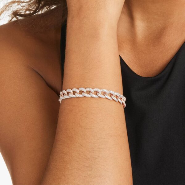 Diamond Curb Chain Bracelet - Image 4