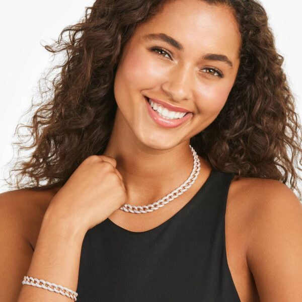 Diamond Curb Chain Bracelet - Image 5