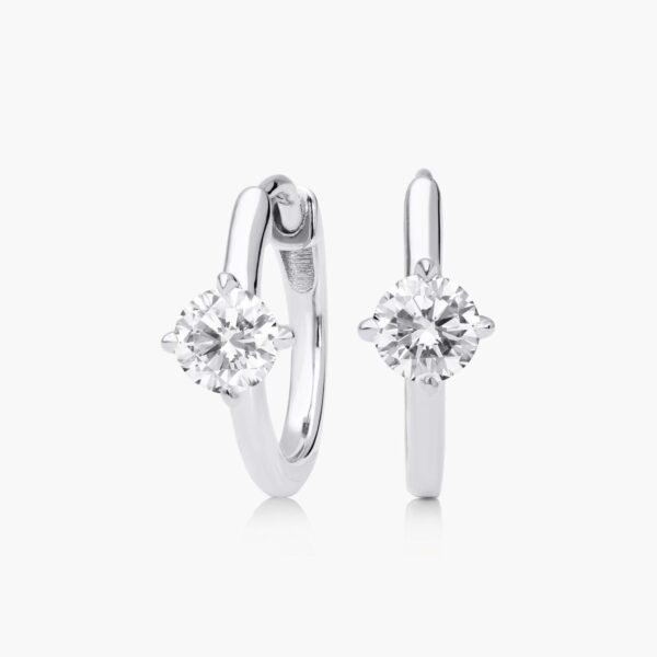 Diamond Solitaire Hoop - Image 3