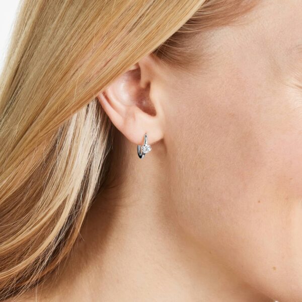 Diamond Solitaire Hoop - Image 4