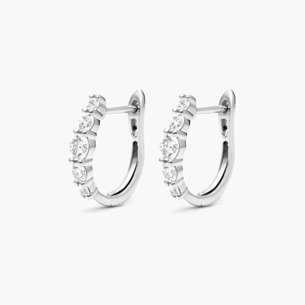 White Gold Diamond Hoop Earrings