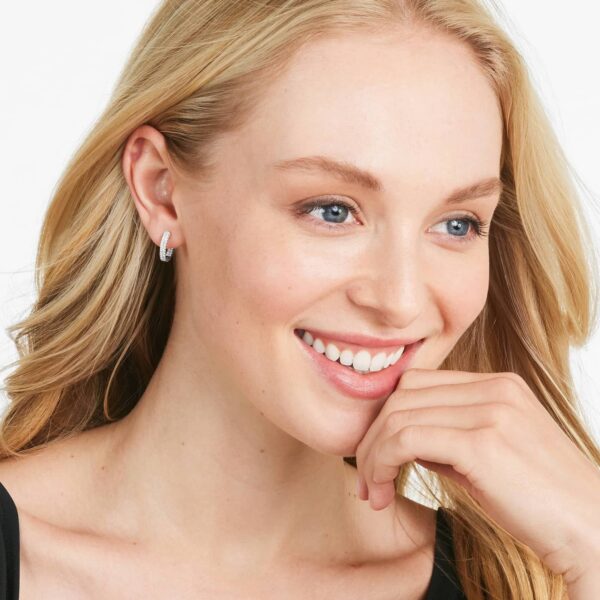 Inside-Out Pavé  Diamond Hoop Earrings - Image 2