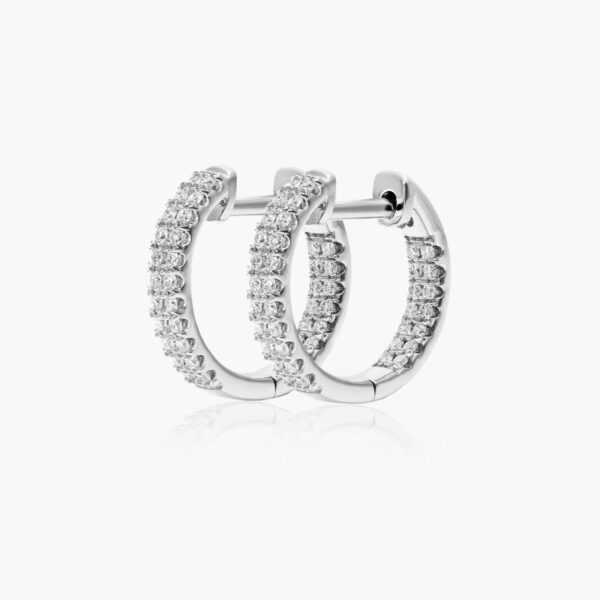 Inside-Out Pavé  Diamond Hoop Earrings - Image 3