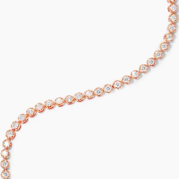 Rose Gold Petite Diamond Tennis Bracelet . - Image 6