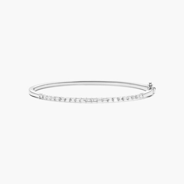 Baguette Lane  Diamond Bangle Bracelet