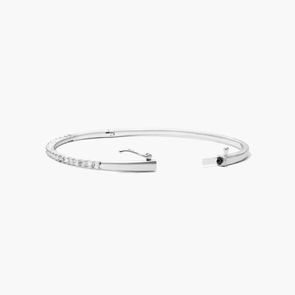 Baguette Lane  Diamond Bangle Bracelet - Image 3