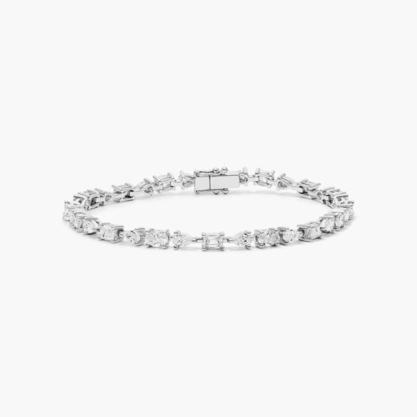 Fancy Array Diamond Tennis Bracelet