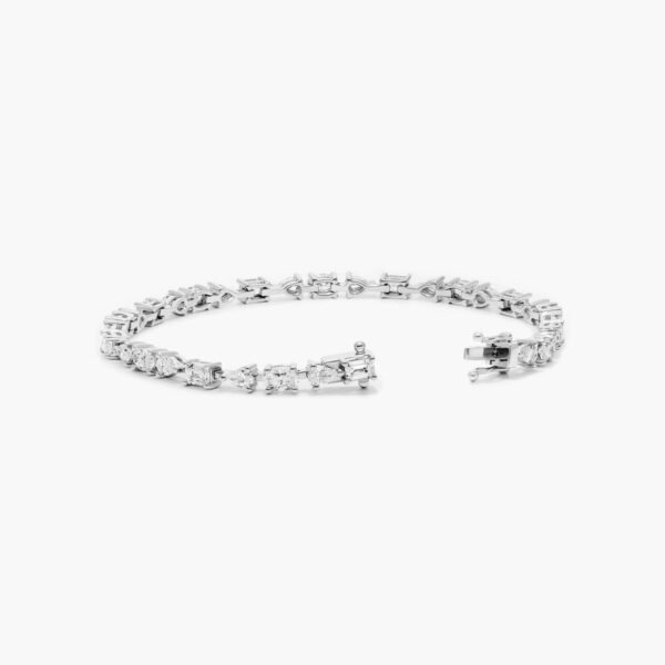 Fancy Array Diamond Tennis Bracelet - Image 3