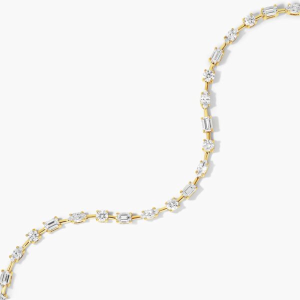 Mix Shapes Diamond Tennis Bracelet - Image 6