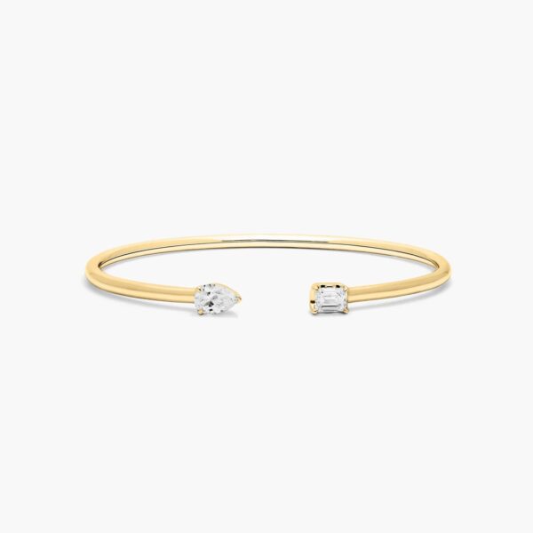 Double Row Emerald Diamond Bangle