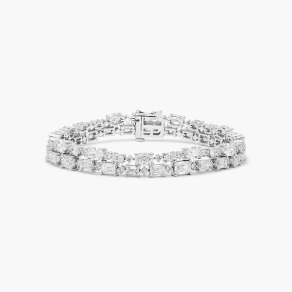 2 Row Cascading Tennis Bracelet