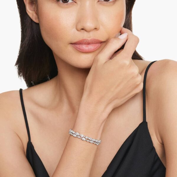 2 Row Cascading Tennis Bracelet - Image 4