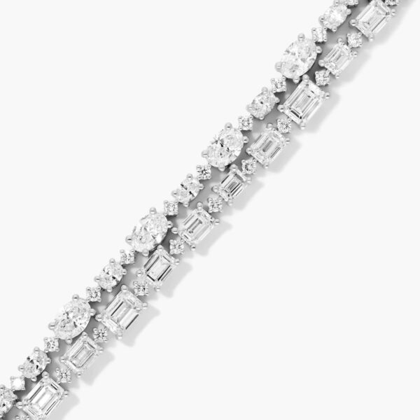2 Row Cascading Tennis Bracelet - Image 6