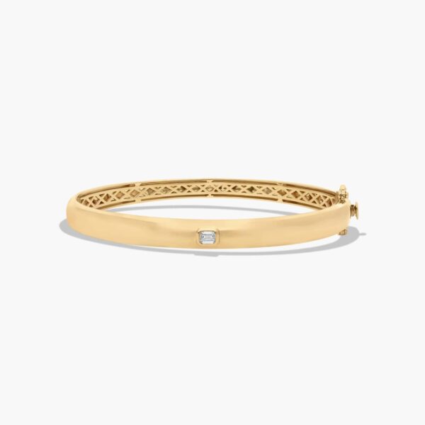 Fancy Bezels  Emerald Diamond Bangle Bracelet