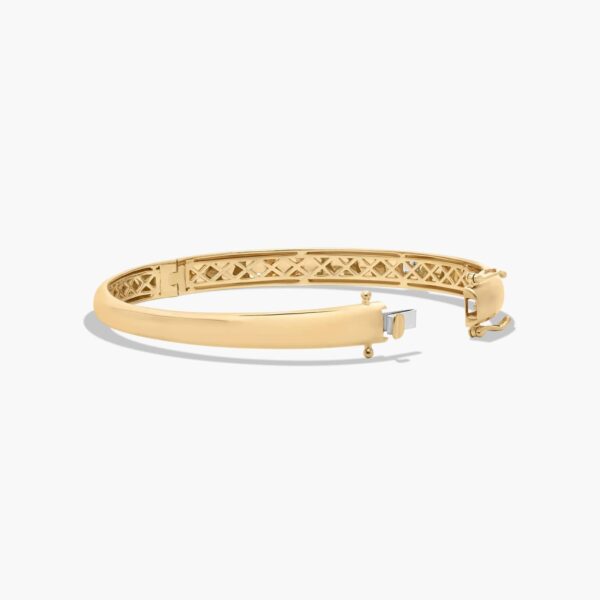 Fancy Bezels  Emerald Diamond Bangle Bracelet - Image 3