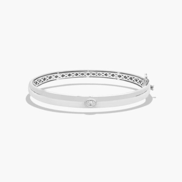 Fancy Bezels  Oval Diamond Bangle Bracelet
