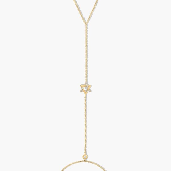 Hand Chain Star of David Bracelet - Image 3