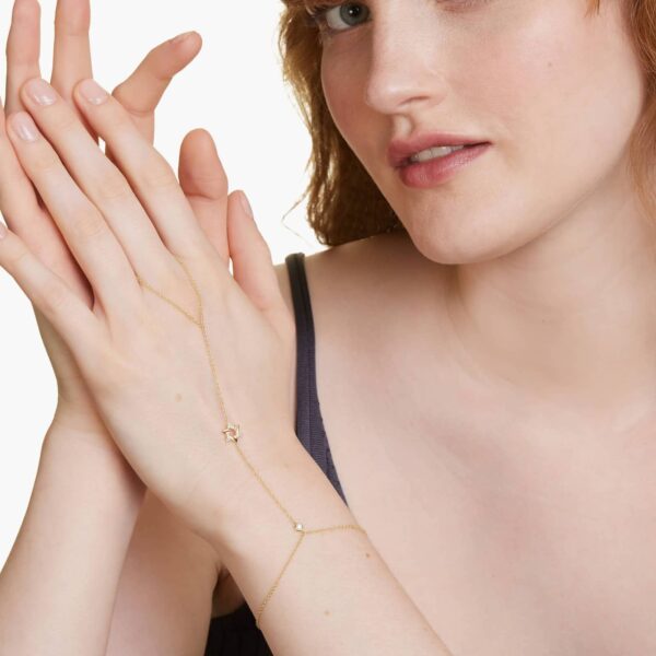 Hand Chain Star of David Bracelet - Image 4
