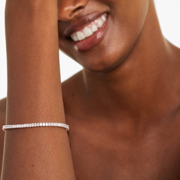 Oval Shape Diamond Tennis Bracelet - Image 4