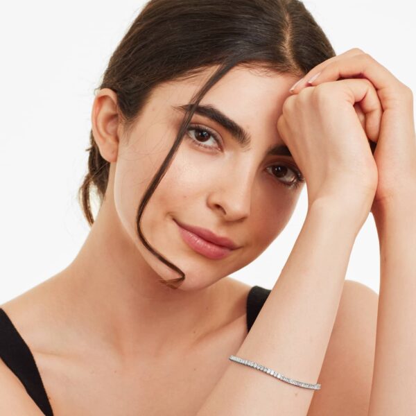 Princess Cut Diamond Tennis Bracelet - Image 2