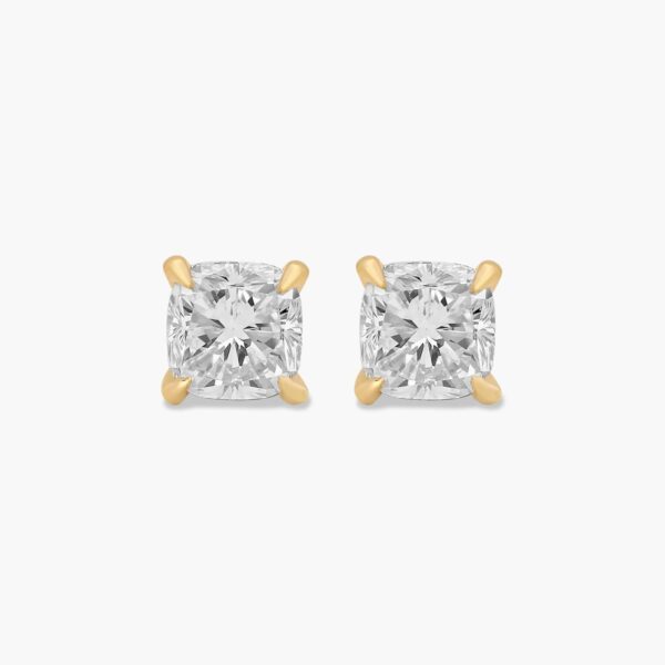 Cushion Shape Diamond Stud Earrings
