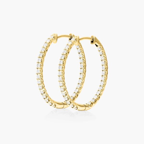 Diamond Hoop Earrings