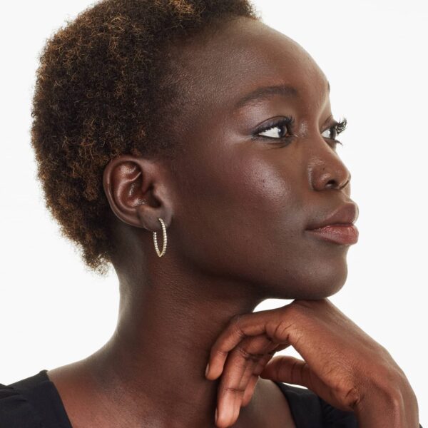 Diamond Hoop Earrings - Image 5
