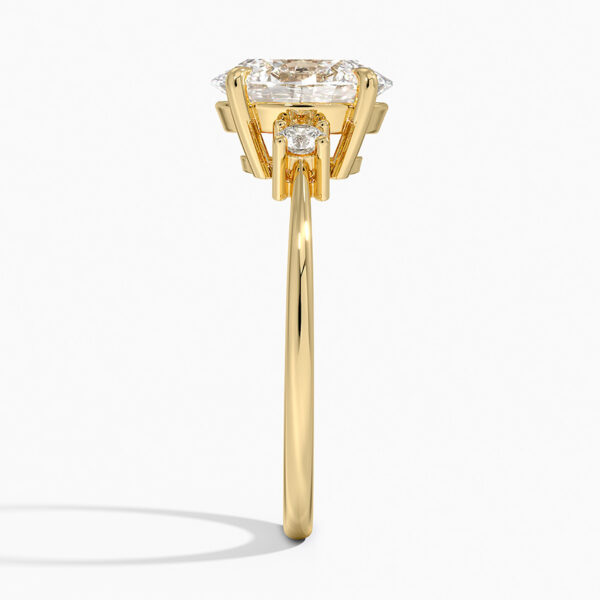 Oval Cut Three Stone Diamond Engagement Ring - Image 3