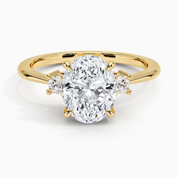 Oval Cut Three Stone Diamond Engagement Ring