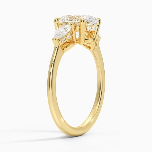 Oval Cut Three Stone Diamond Engagement Ring - Image 2