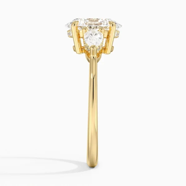Oval Cut Three Stone Diamond Engagement Ring - Image 3