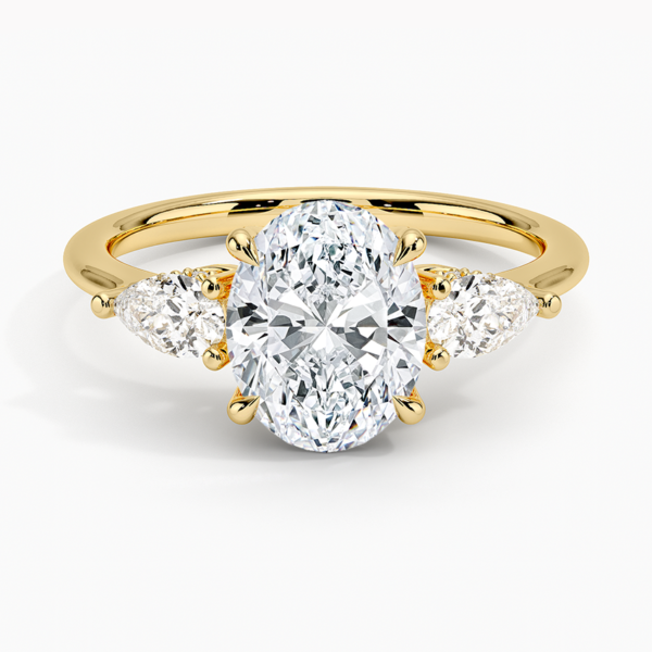 Oval Cut Three Stone Diamond Engagement Ring