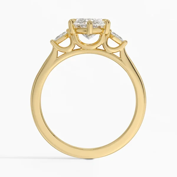 Marquise Cut Three Stone Diamond Engagement Ring - Image 3