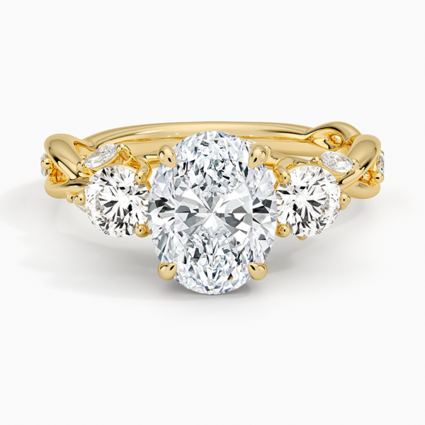 Oval Cut Three Stone Diamond Engagement Ring