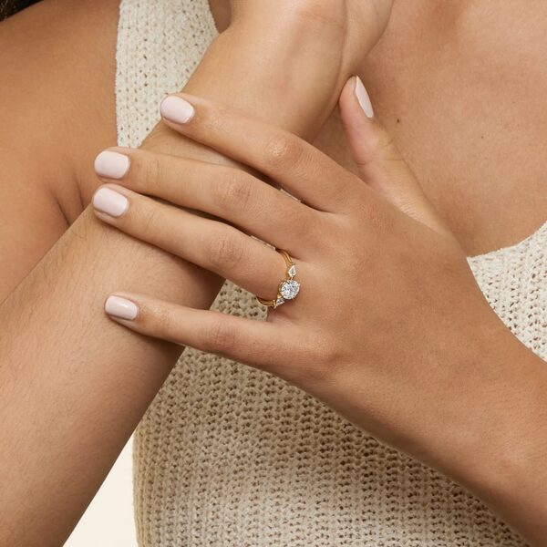 Three Stone Diamond Engagement Ring - Image 4