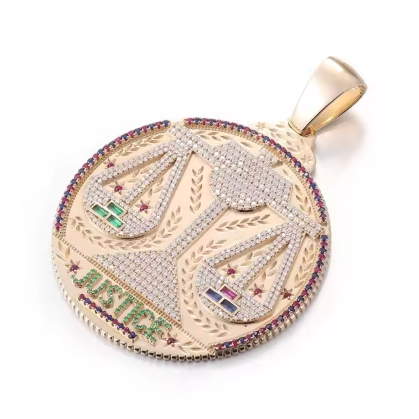 Moissanite Diamond Letter pendant .